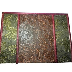 Vintage Wooden Storage Box with Lid & Lock Decorative Jewelry Keepsake